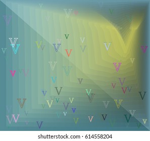 Alphabet V design idea
