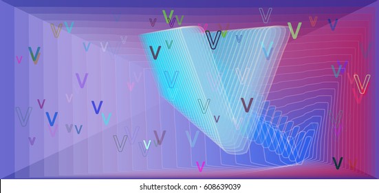 Alphabet V idea icon