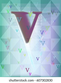 Alphabet V idea texture