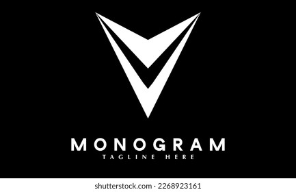 Alphabet V Logo abstract monogram vector template