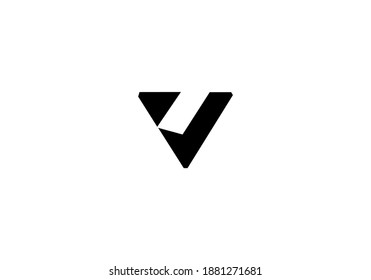 alphabet V logo vector design