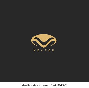 Alphabet V logo, vector illustration