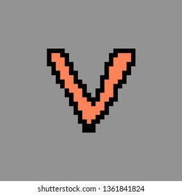 alphabet v pixel