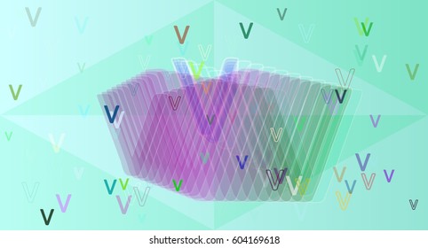 Alphabet V template idea