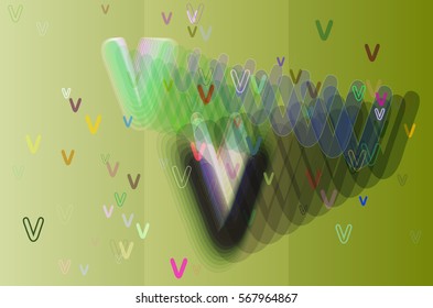 Alphabet V texture icon