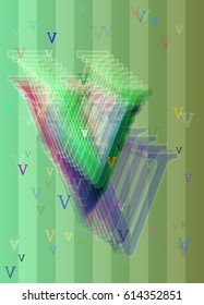 Alphabet V texture idea
