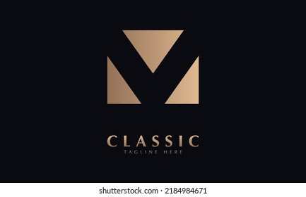 alphabet v vector logo monograme template