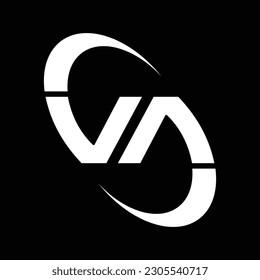 Alfabeto VA o AV logotipo de letra inicial monograma abstracto plantilla de vector de monograma