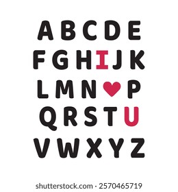 Alphabet Valentine Typography T-Shirt Design Vector, Valentine gift, Valetines Day Typography Shirt, Valentine’s Day Digital Design, Happy valentines day
