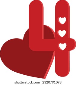 Alphabet valentins day svg design and eps file
