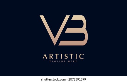 Alphabet Vb Bv Illustration Monogram Vector Stock Vector (Royalty Free ...