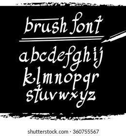 alphabet vector "brush font" handwritten
