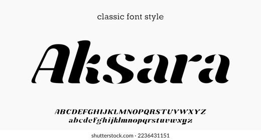 alphabet vector, classic font style