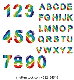 alphabet vector . colourful