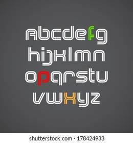 alphabet. vector font 