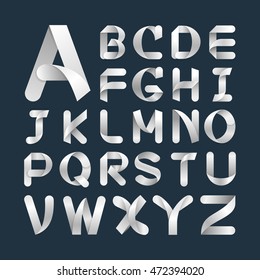 Alphabet Vector Font.Capital letter A to Z. Vector illustration.