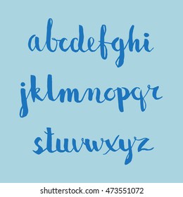 Alphabet vector hand drawn abc brush painted letters handwritten script lettering custom typography