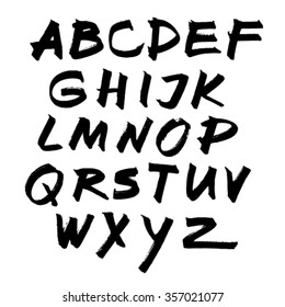 alfabeto. caligrafía manuscrita vectorial.