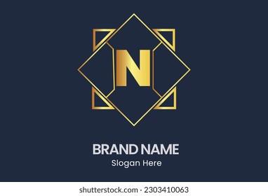 an alphabet vector icon created in a line art style that is suitable for use in designs, presentations, websites, apps, and logos. The icon features an editable stroke, allowing for customization. n