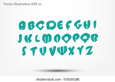 alphabet vector illustration.