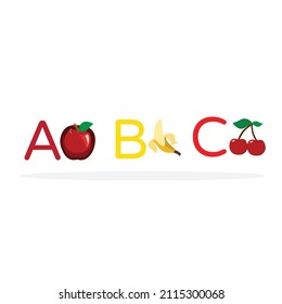 alphabet vector illustration design suitable for children's flat design vector illustration