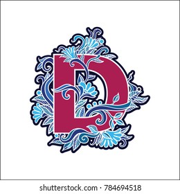 Alphabet, vector illustration, eps10, letter d