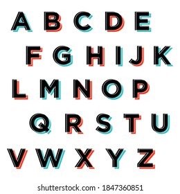 alphabet vector illustration template set