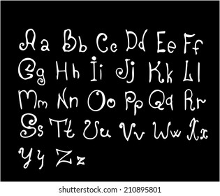 alphabet vector ink black and white