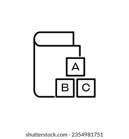 Alphabet Vector Linear Symbol. Perfect for design, infographics, web sites, apps. 