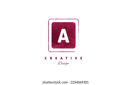 A alphabet vector logo icon with premium water color brush design. Minimalist trendy vector logo design.