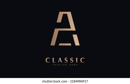 alphabet a vector logo monograme template