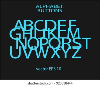 Alphabet vector neon color