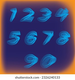 Alphabet vector numbers design template 0 to 9