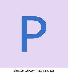 Alphabet vector of "P"with soft purple background.