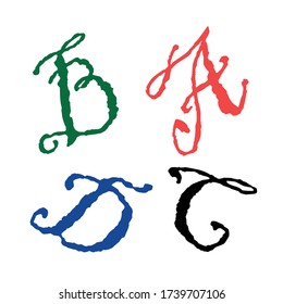 Alphabet vector seamless colorful pattern. For fashion wear, T-shirts, posters, cards, scrapbooking.