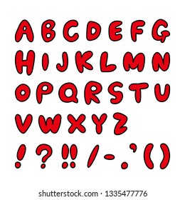 alphabet vector set