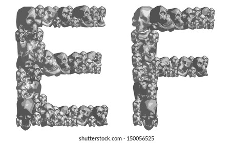 Alphabet Vector Skull 
