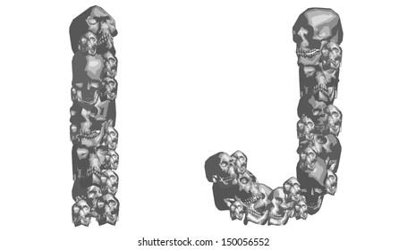 Alphabet Vector Skull 