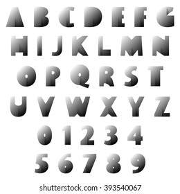Alphabet Vector Typography Set Editable