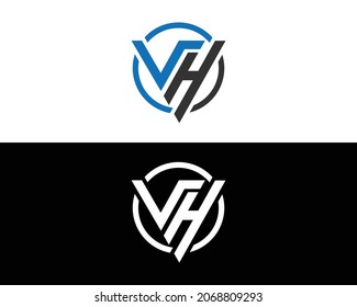 Alphabet VH letters Logo Initials Monogram Design Vector.