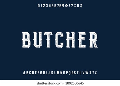 alphabet vintage font, typeface design, black  style background vector