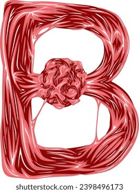 un alfabeto con un tema de bacterias de virus