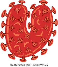 an alphabet with a virus bacteria theme