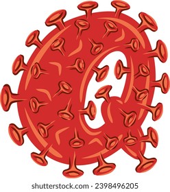 un alfabeto con un tema de bacterias de virus