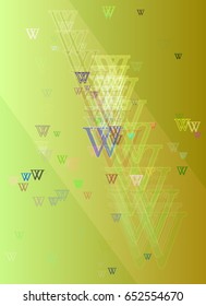 Alphabet W art background
