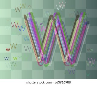 Alphabet W art design