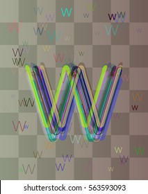 Alphabet W background icon