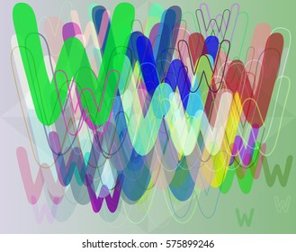 Alphabet W background idea