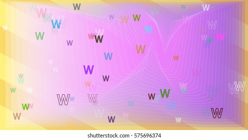 Alphabet W design texture