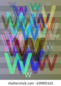 Alphabet W design texture